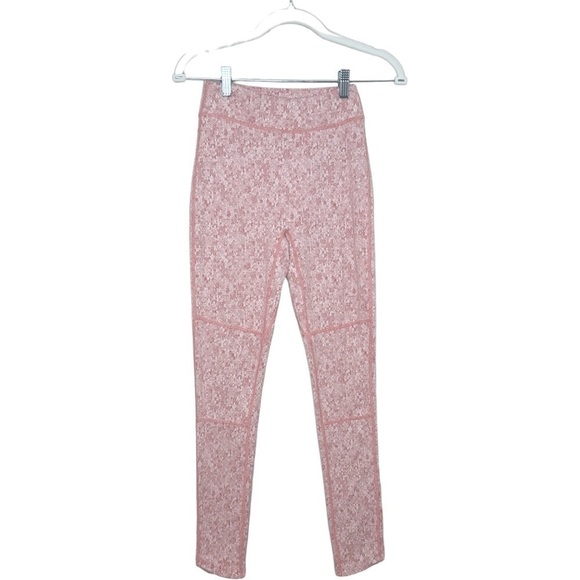 GYMSHARK Dry Fleur Textured Pink 7/8 Length Leggings Small - Picture 2 of 6